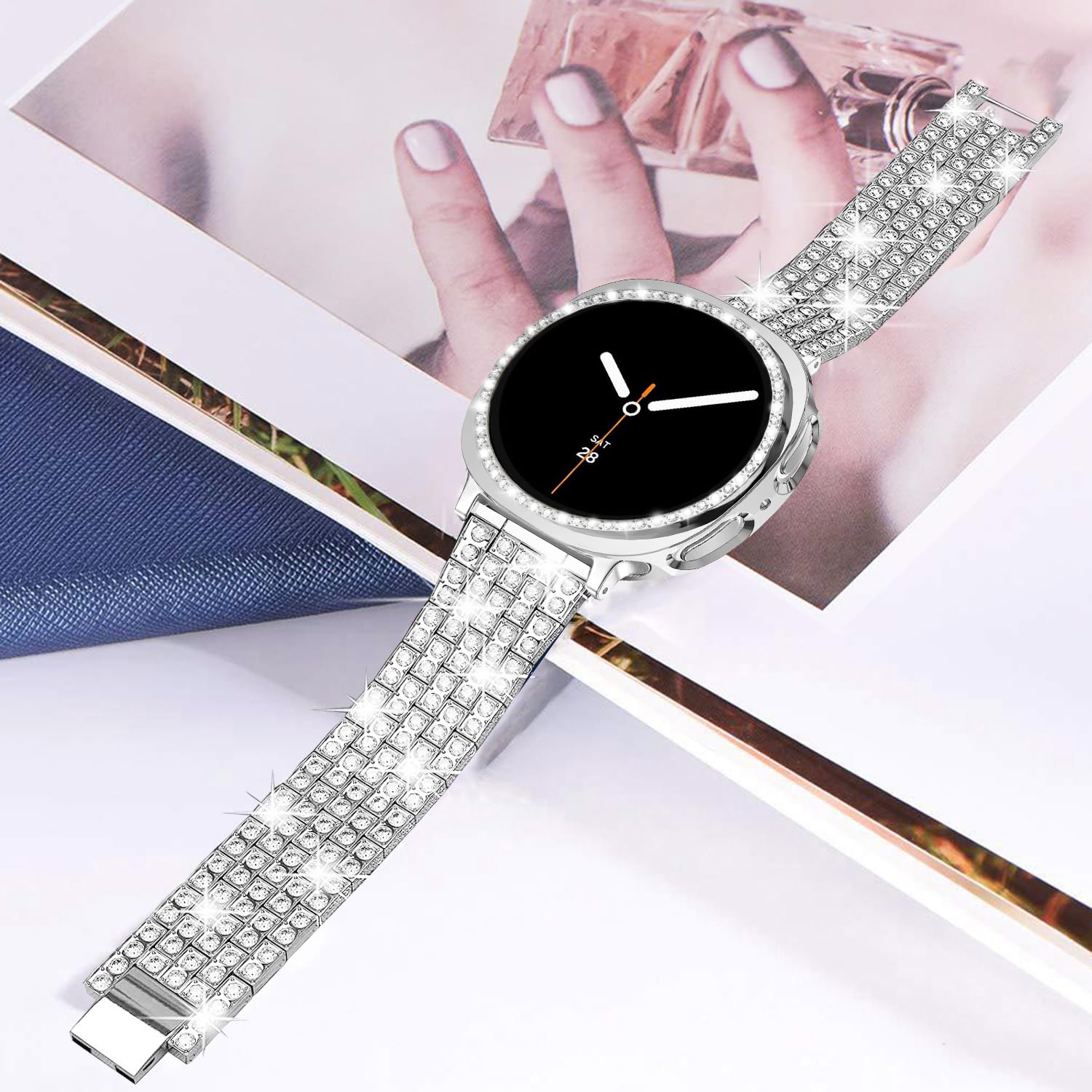DEALELE Pulsera compatible con Samsung Galaxy Watch 7/5/4 40mm 44mm / FE 40mm / 5 Pro 45mm 20mm con carcasa protectora de repuesto para hombre y mujer