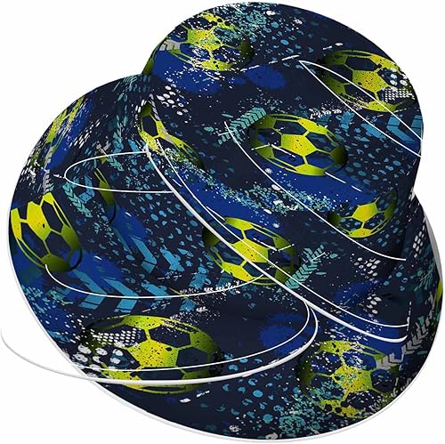 Miniatura 4 de Sombrero de pescador fluorescente, sombrero de sol, sombrero de fútbol, azul, verde, vigoroso, juvenil, saludable, ligero, plegable, sombrero de