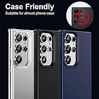 Vista 64 de WSKEN for Samsung Galaxy S24 Ultra Camera Lens Protector, Ultra Thin Scratch Resistant 9H Tempered Glass with Aluminum Metal Circle Camera Screen