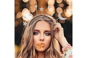Celestial Night's Adornment: Star and Moon Headband