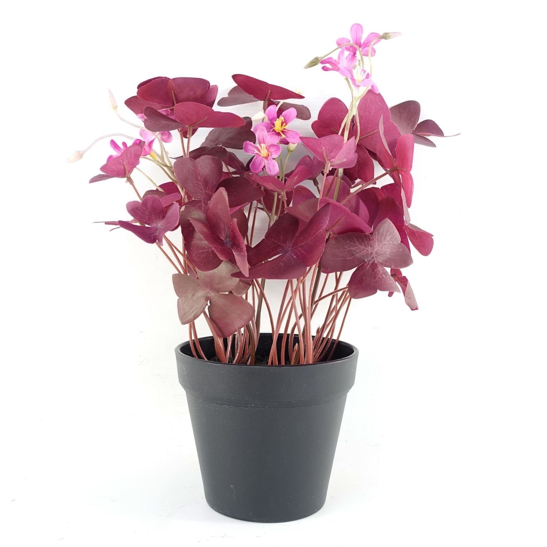 Leaf 30Cm Purple Shamrock Design Uk Realistic Artificial Foliage Plant With Pot