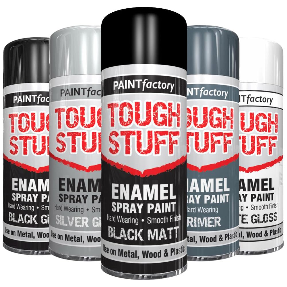 Alezyb Black Matt 400Ml - Enamel 1 X Enamel Black Matt 400Ml Tough Stuff Hard Wearing Smooth Aerosol For Metal Wood Plastic