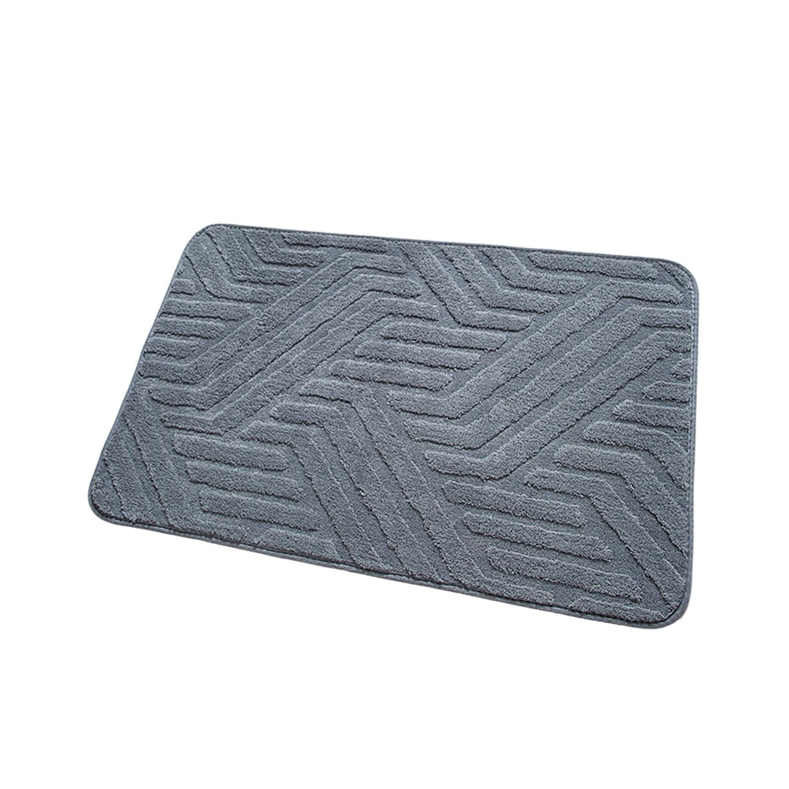 WEILWH Weave Bath Mat 40x60cm Absorbent Polyester Shower Rug NonSlip Bathroom Floor Mat Easy to Clean Decorations Super Absorbent Bathroom Rug Nonslip Design