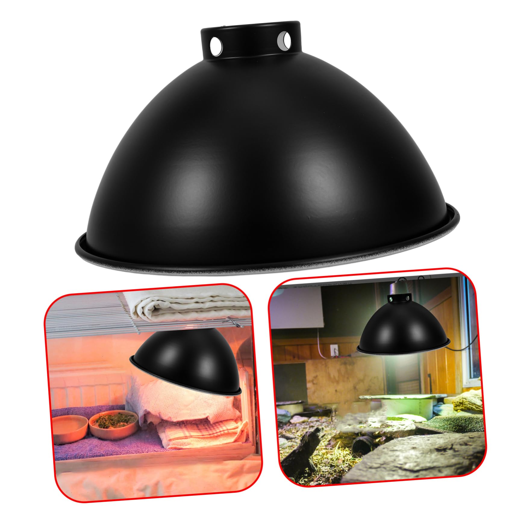 Cabilock 2pezzi Riflettente Per Lampade Riscaldanti Per Rettili Copertura Protettiva Antiscottatura Per Box Termici Design Isolante e Riflettente Per Compatibile Lampade