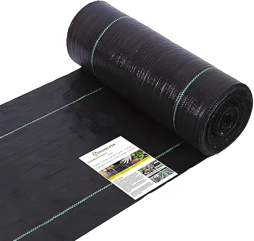 Yardhelper Tela de paisaje de barrera de malas hierbas de 3 x 300 pies, tela de paisajismo de jardín resistente, tapete de control de malezas,