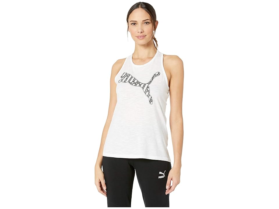 

PUMA Twist It Logo Tank Top (PUMA White) Women's Sleeveless
