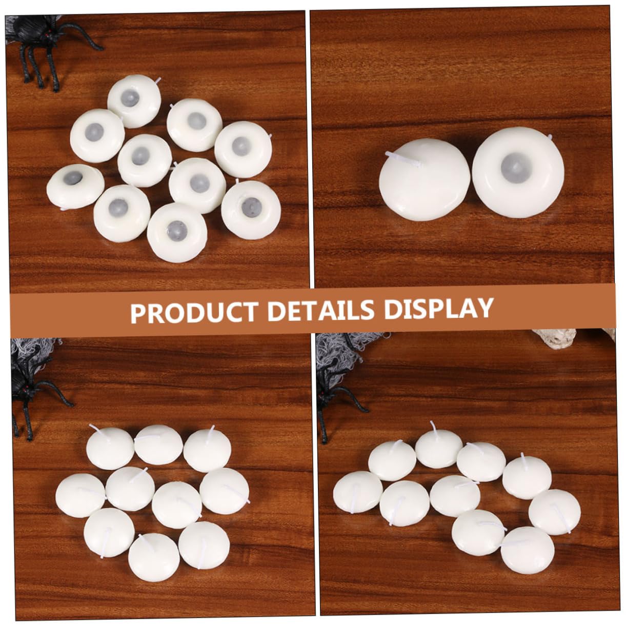 Mikikit 100 Velas Flotantes Esféricas de Color Blanco, sin Aroma, de Parafina, para Bodas y Decoración de Agua, Ambiente Cálido