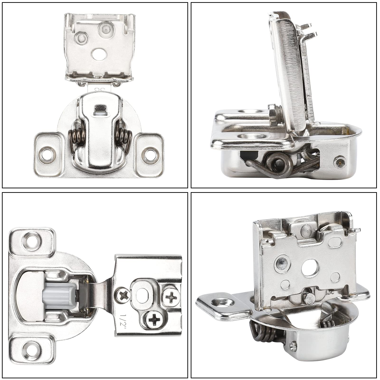 10 Pack Soft Close Bathroom Hinges 1/2 Inch