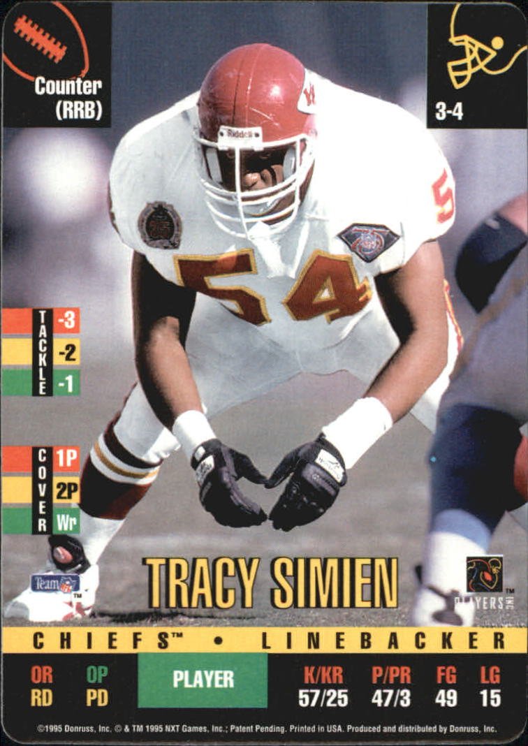 1995 Donruss Red Zone Football #151 Tracy Simien DP