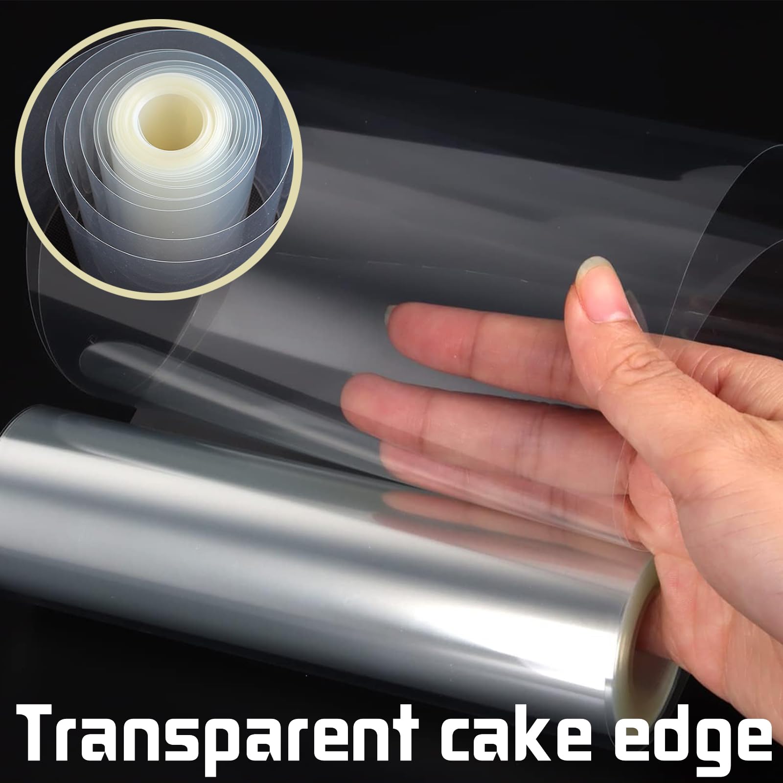 Rotolo Acetato Per Torte 25 Cm X 10 M - Collare Per Decorazione Torte Mousse E Dolci - Trasparente E Alimentare - Foto 10