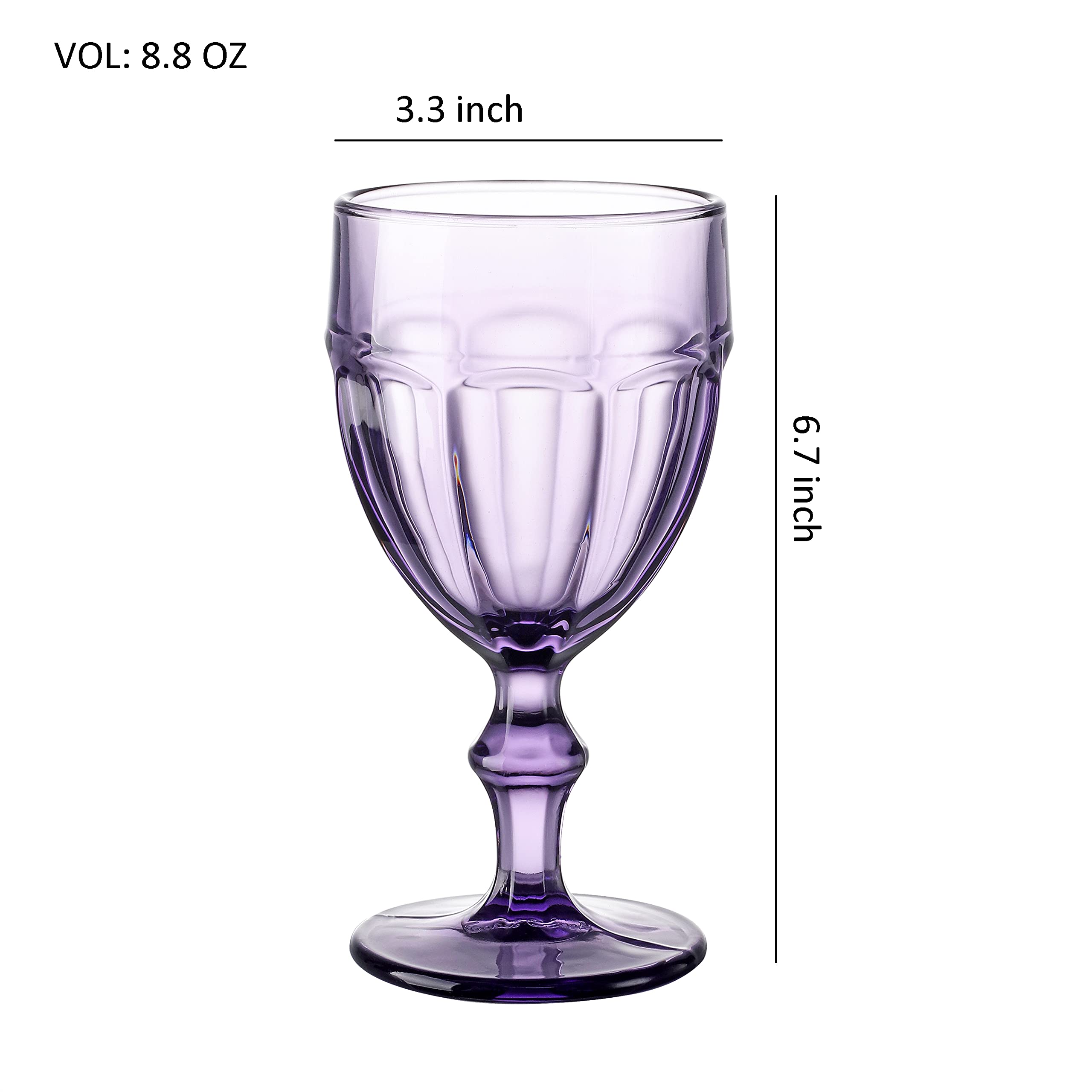 Verre à vin roemer forme Apollo améthyste par Saint-Louis