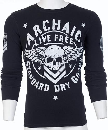 Miniatura 4 de Archaic by Affliction - Camisa térmica de manga larga para hombre, Negro