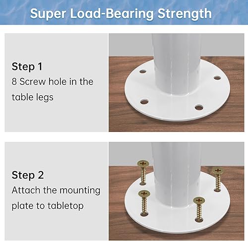 Miniatura 7 de FOROIRON Patas de mesa ajustables, patas de escritorio de metal de altura ajustable, patas ajustables para mesa, computadora, escritorio, mesa de