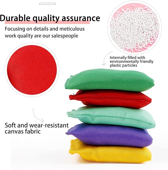 10Pcs Small Bean Bag, Bean Bags Throwing,Bean Bag Toss Applicable To Outdoor Parties/Picnics/School Physical Education Classes/Corporate Events/Birthdays/Family Gatherings (Color Random)