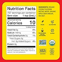 Vista 2 de Bragg Aminos de coco orgánicos, condimento sin soja, vegano, sin gluten, sin OMG, certificado Kosher (128 onzas)