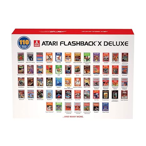 Atari Flashback X Deluxe Retro Console 120 Built-in Games - 2 Wired Controllers - HD HDMI Port - Plug n Play