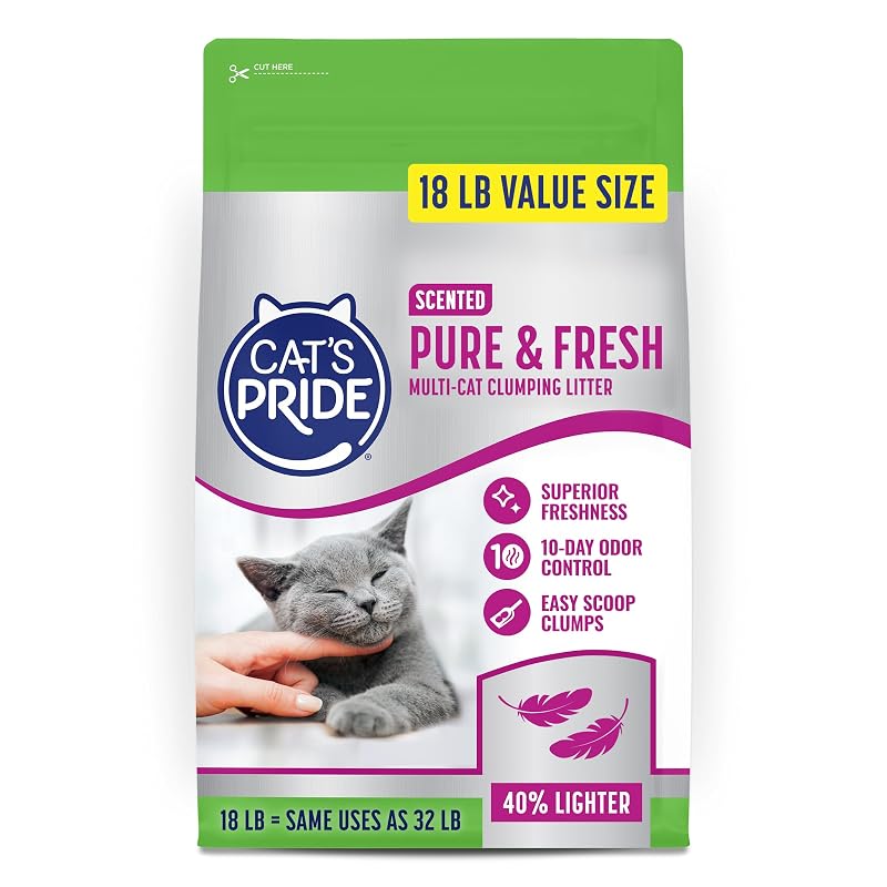Areia Aglomerante para Gatos com Argila e Fragrância Pure & Fresh Cat's Pride 8,17 kg