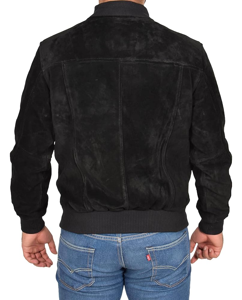 Bomber Hombre Chaqueta Belmont De Cuero Liso Para Hombre Semi