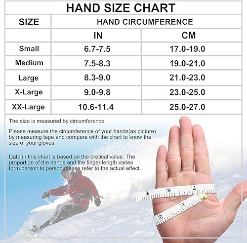 Miniatura 7 de KINGSBOM -Guantes térmicos impermeables y resistentes al viento de 40 - Guantes térmicos Thinsulate 3M Thinsulate para pantalla táctil de invierno