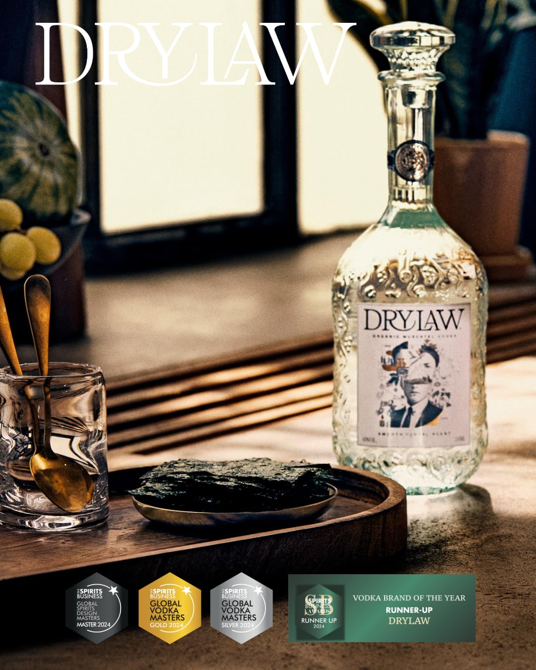 DRYLAW Vodka Orgánico de Uva Moscatel 40% vol 700 ml