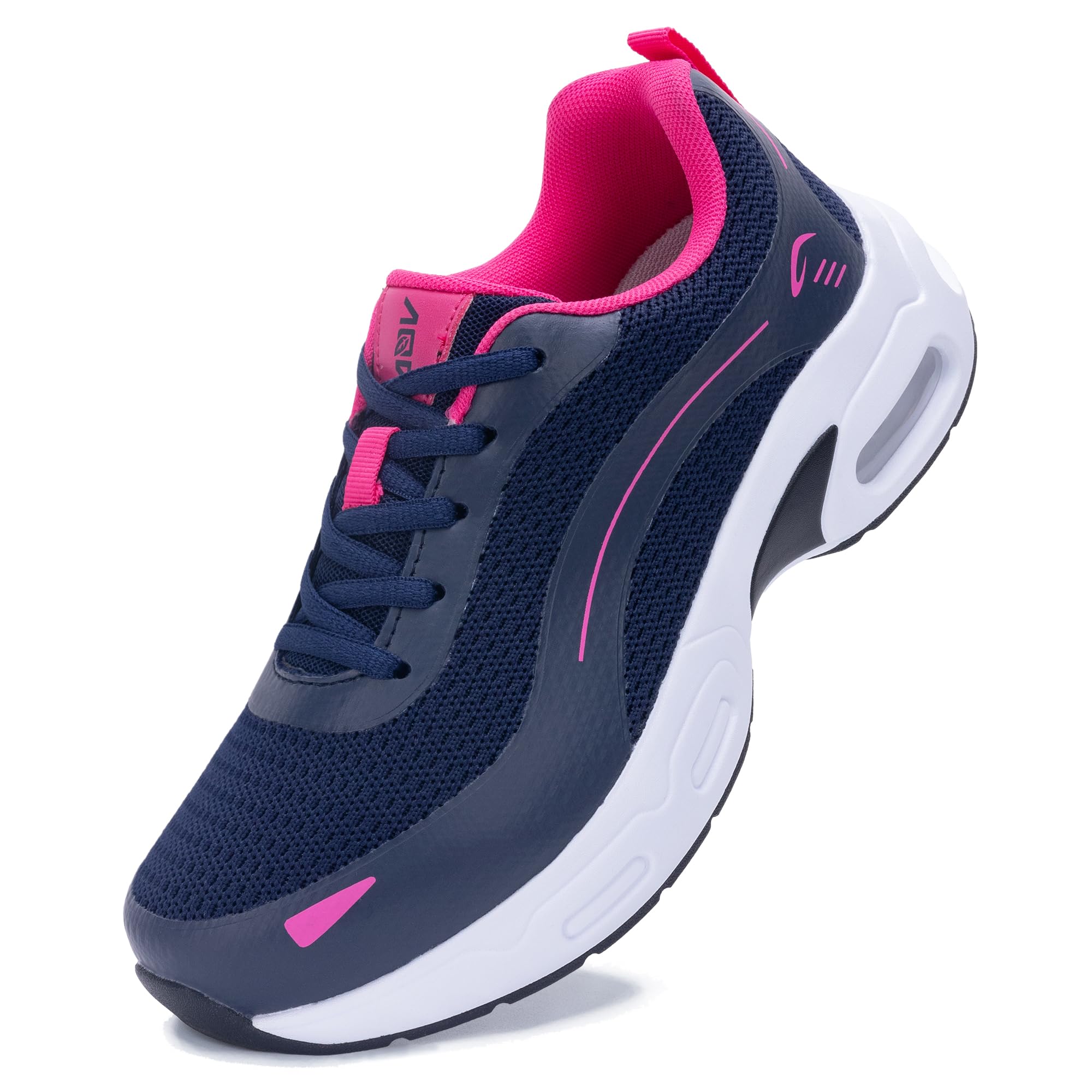 Ttecon Womens Arch Support Walking Shoes Orthotic Sneakers for Plantar Fasciitis Foot Heel Pain Relief Tennis Running Shoes NavyPink Size 7.5