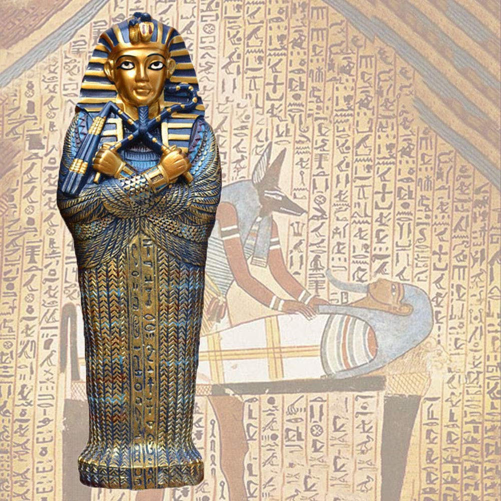 Sarcophagus Box of King Tutanchamon, Old Egyptian Porridge with Sculpture Statue Resin Craft, B : Amazon.com.be: Home & Kitchen