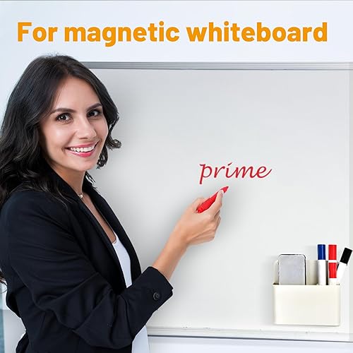 Miniatura 4 de Simetufy Soporte magnético para marcadores de borrado en seco, blanco, 1 paquete