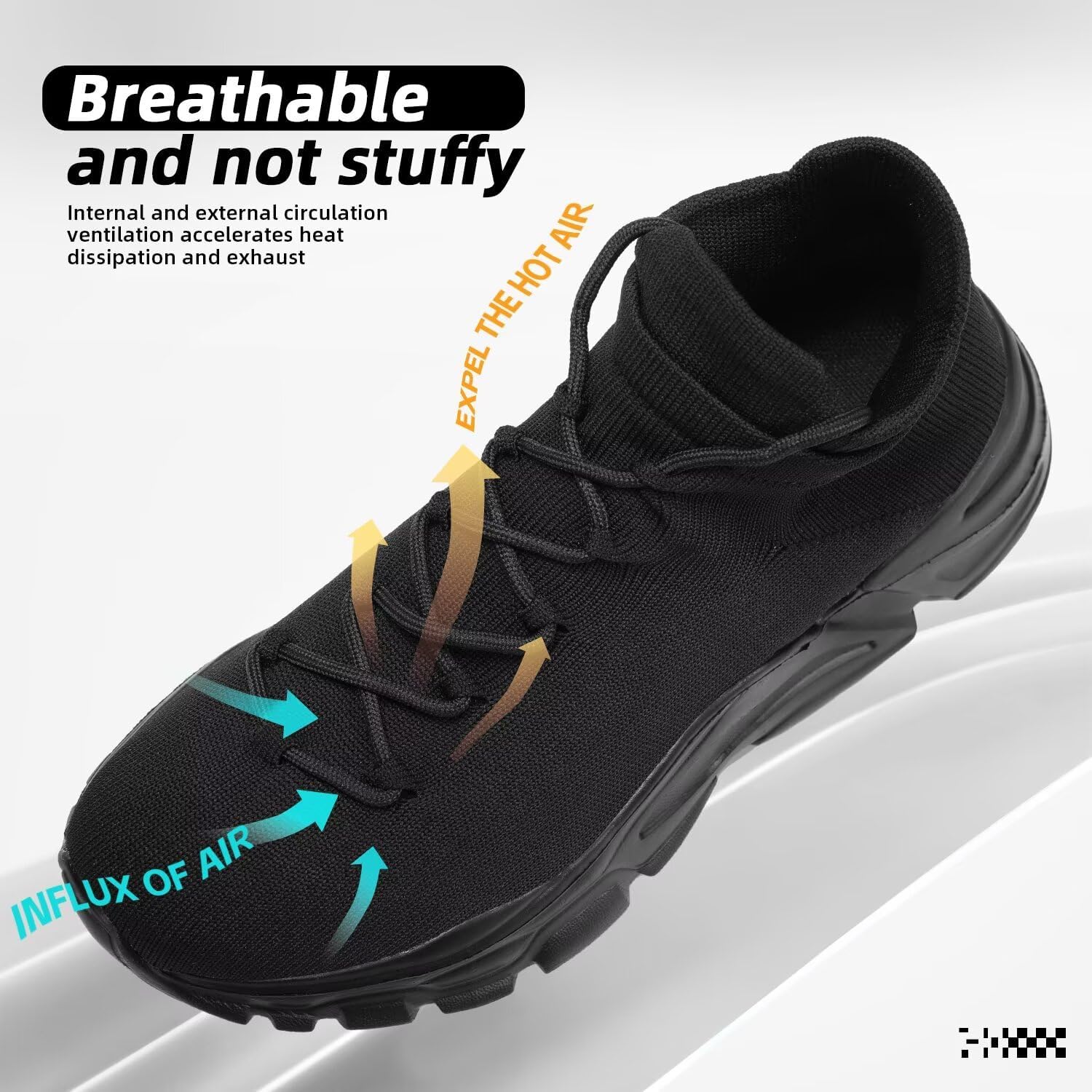 Men's Walking Shoes Tennis Running Slip on Sneakers Lightweight Breathable Casual Work Gym Soft Sole