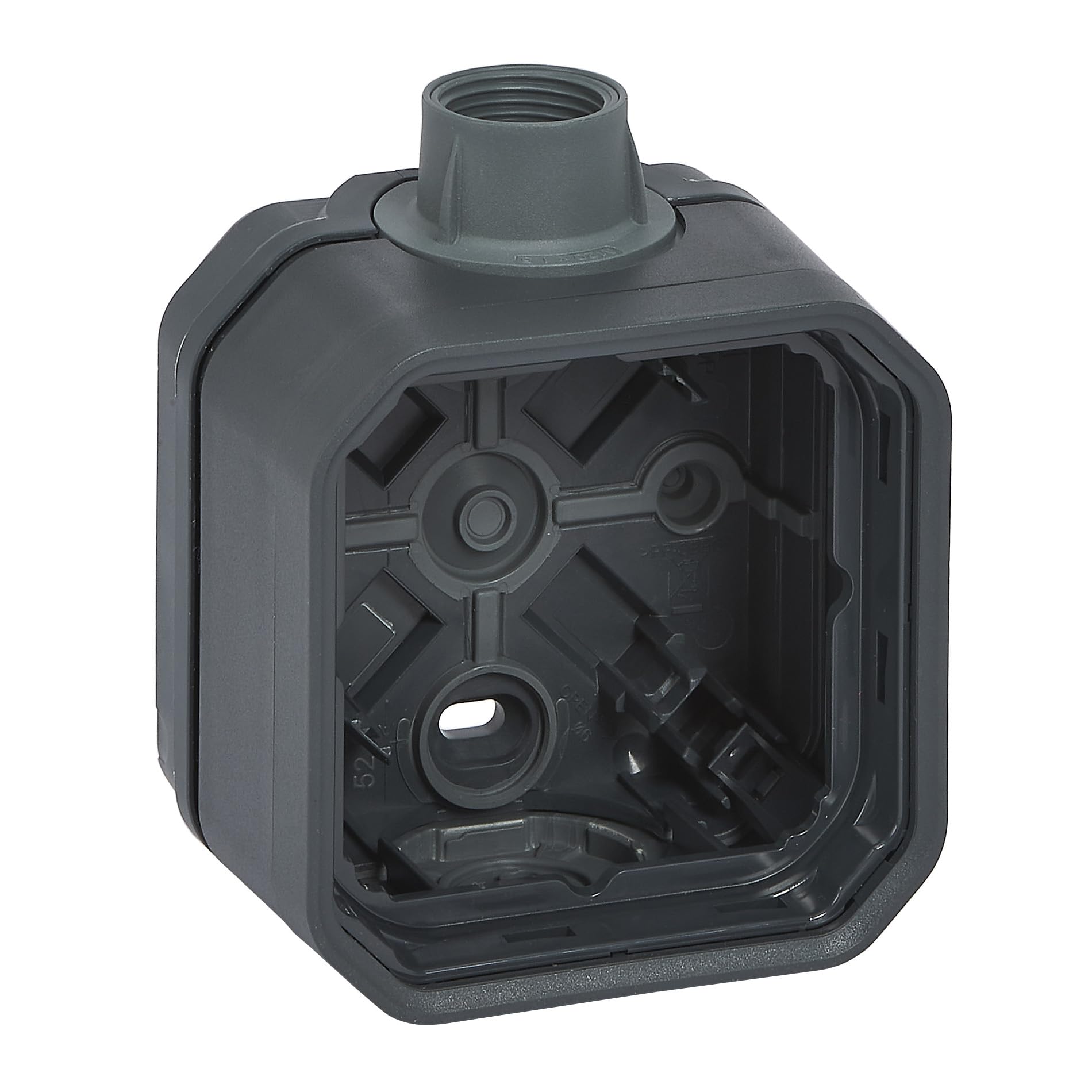 LEGRAND, Plexo 069628L Wet Room Surface-Mounted Box 1-Way ISO 20 Cable Access Colour: Anthracite