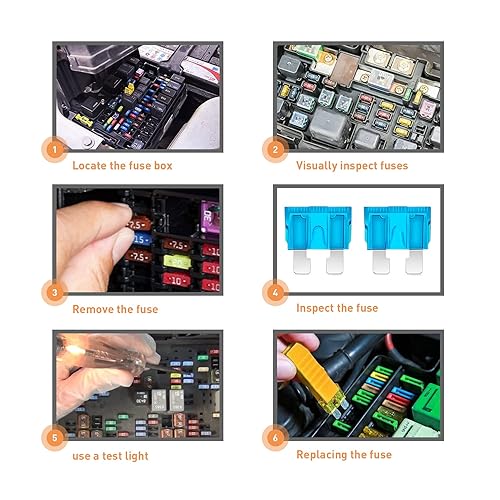 Miniatura 3 de Nilight - 50018R - Juego de 240 fusibles estándar y mini cuchilla, 5A 7.5A 10A 15A 20A 25A 30A ATC APR ATS estándar y ATM APM Mini kit surtido de