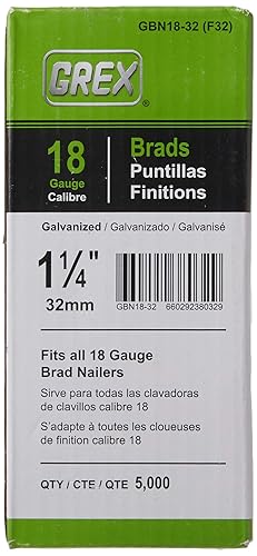 Miniatura 2 de Grex GBN18-32 (F32) 1-1/4 In. 18 Ga. Clavos Brad, galvanizados, 5M