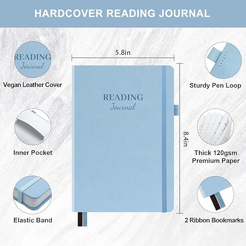 Miniatura 21 de Reading Journal with 104 Book Reviews, Book Journal for Books Lovers & Readers - Review and Track Your Reading Progress, Reading Log Notebook Gift