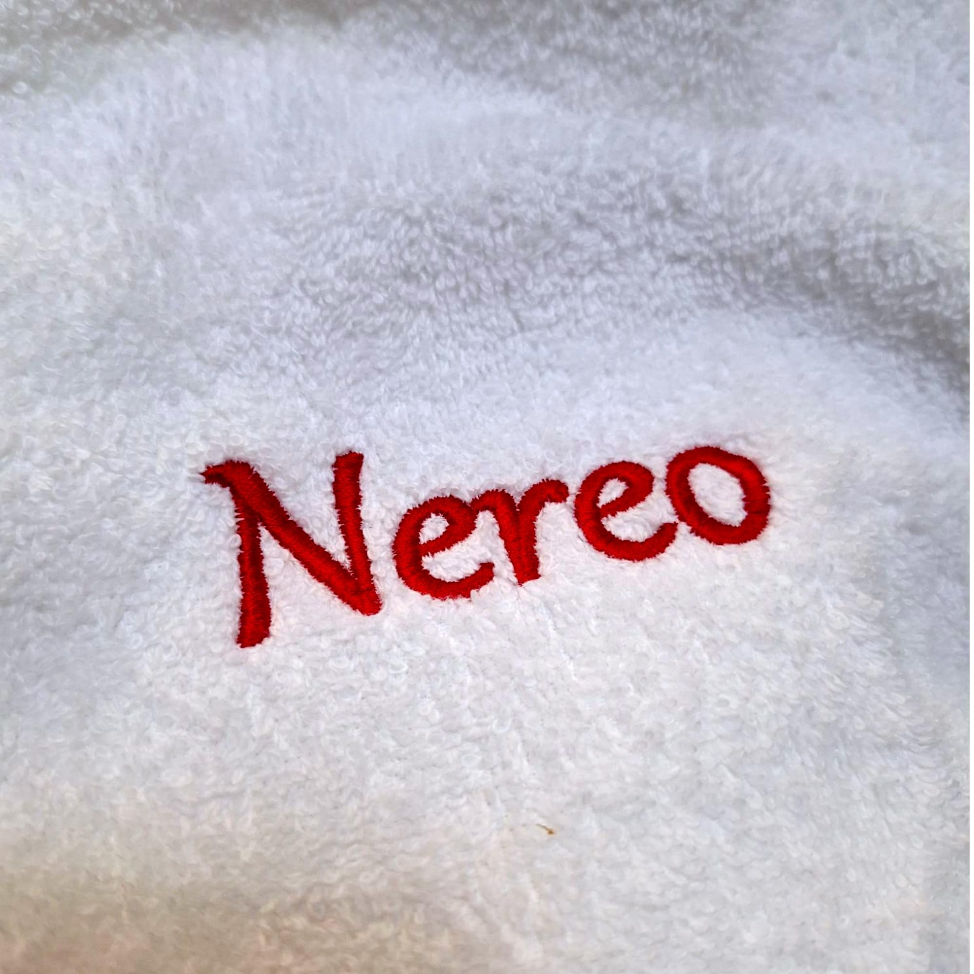 Coppia Accappatoi personalizzati con nome ricamato. Accappatoi in spugna 100% cotone, morbidi, super assorbenti