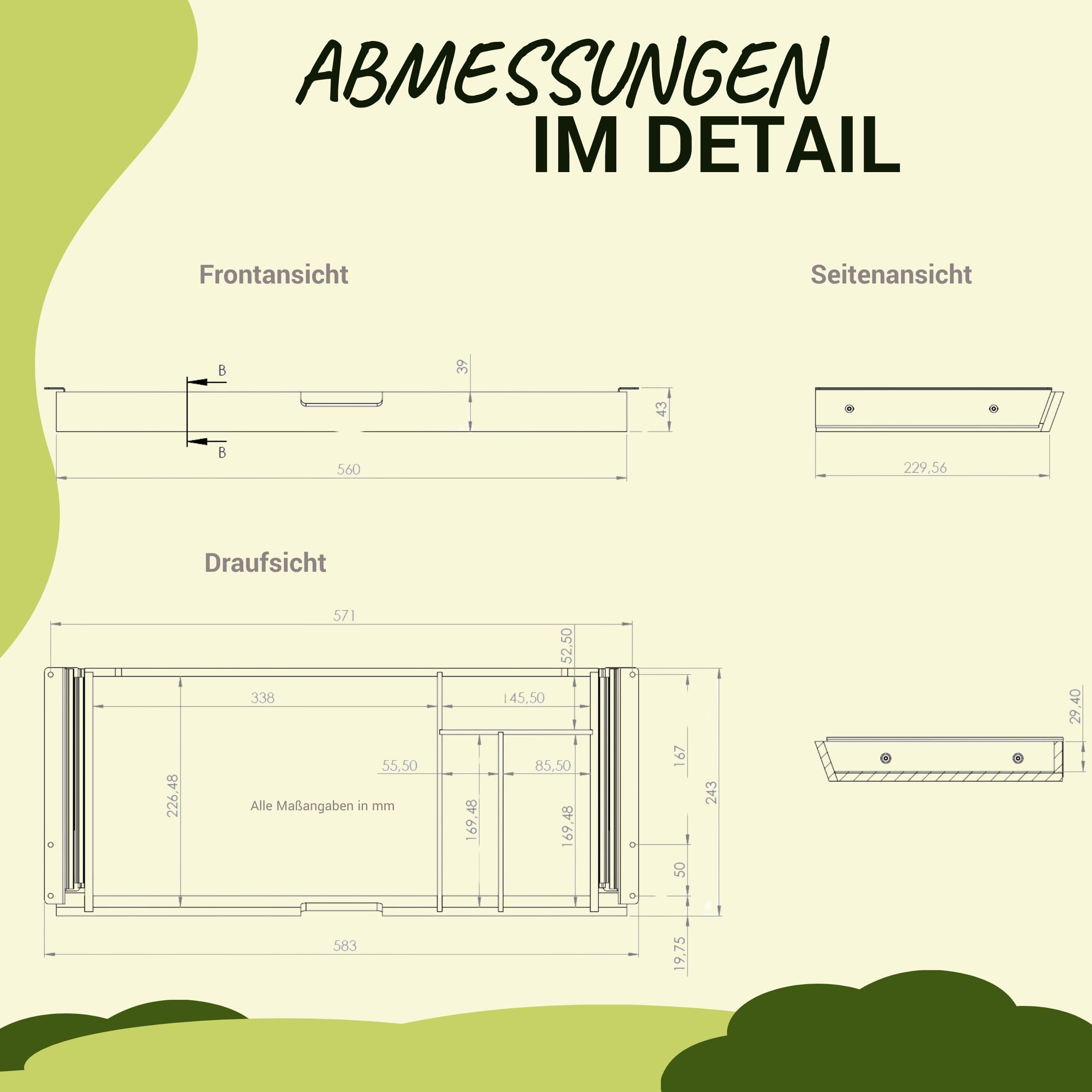 bümö Schreibtisch Organizer Schublade aus Bambus - große Unterbau Ablage für Stifte, Smartphones & Co. - einfach unter dem Tisch montierbar, Premium Schreibtisch Zubehör