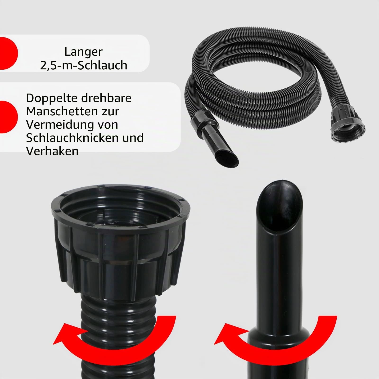 SPARES2GO Ersatzteil-Werkzeugbürstensatz für Numatic Henry Hetty Staubsauger (2,5 m)