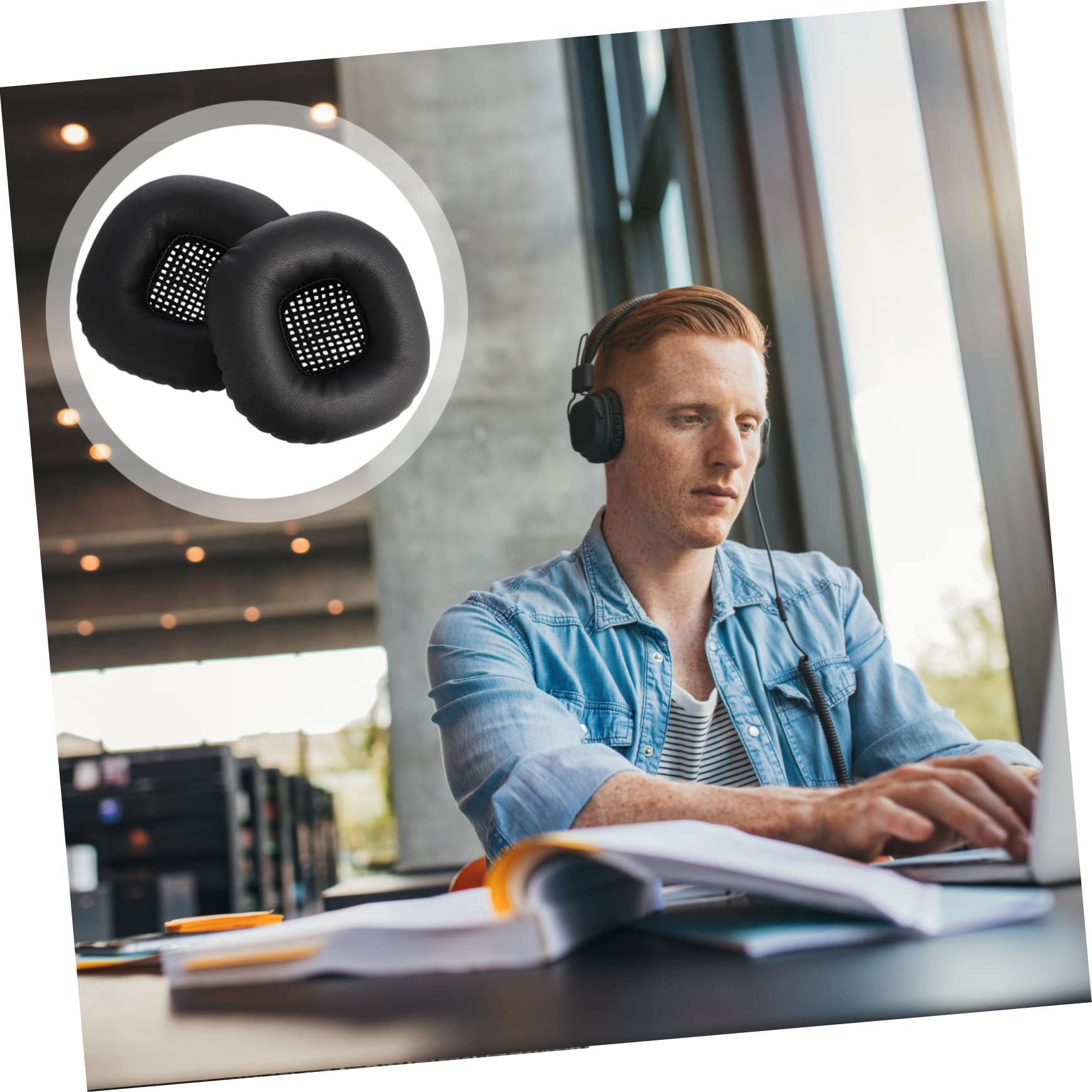 Uonlytech 3 Paia Auricolare in Cotone Cuscinetto Auricolare Per Sostituzione Delle Cuffie Cuscino Auricolare Per Major Cuscinetti Auricolari Per Cuffie Auricolari Pelle Proteica
