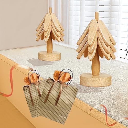 Miniatura 3 de Mamakura - Salvamanteles de madera para platos calientes, elegantes posavasos de madera para ollas y sartenes calientes, decoración de mesa de