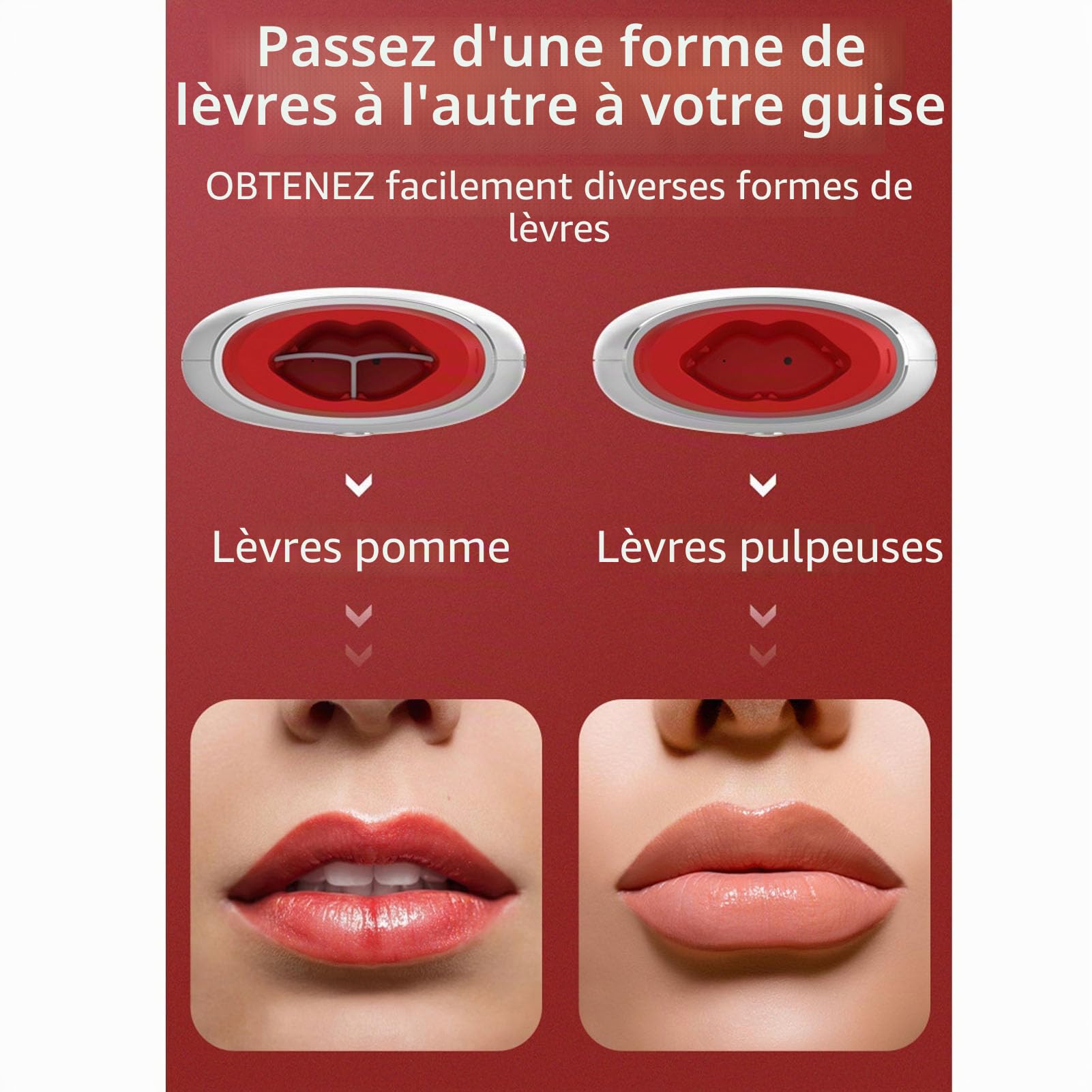 Rehausseur de Lèvres électrique en Silicone, Dispositif Plus Dodu, Raffermissement Automatique, Outil de beauté de la Peau pour Femmes