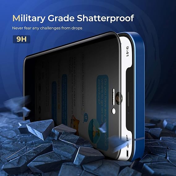 İphone 11 Pro Max/X Max/XS Max için Hayalet Ekran Koruyucu Yandan Görünmeyen Ekranı Tam Kaplayan Gizlilik Filtreli Görünmez 6D ince Cam Ekran Koruma