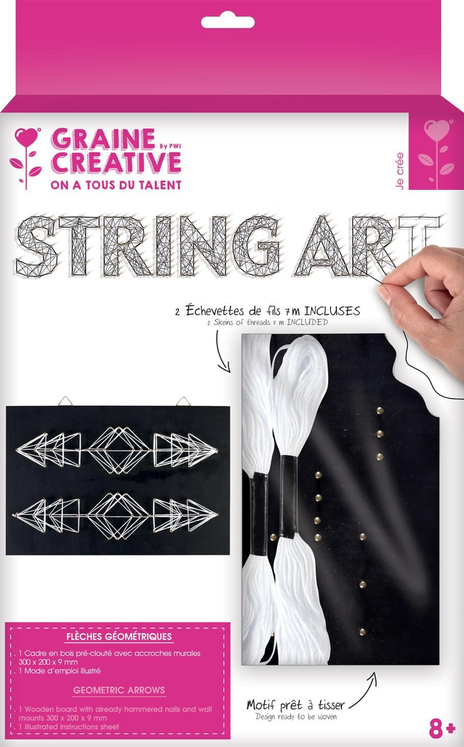 MegaCrea Stretched String Art Arrows 30 x 20 cm Creative Seed