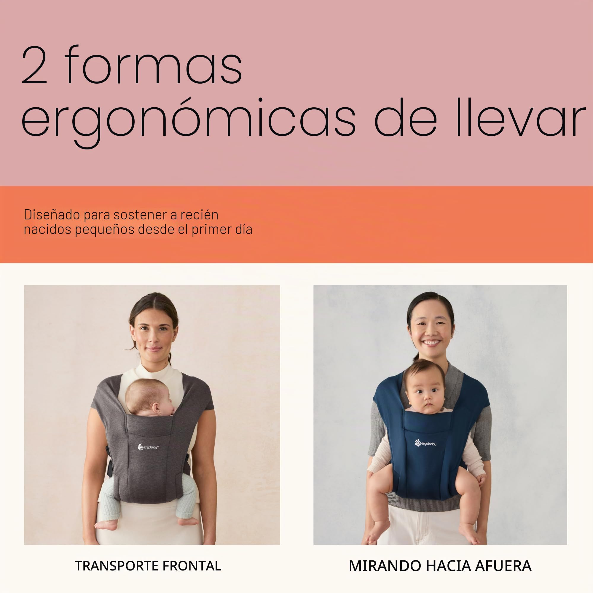 Ergobaby Embrace Cozy - Portabebés recién nacido (7-25 libras), punto Ponte, azul Oxford