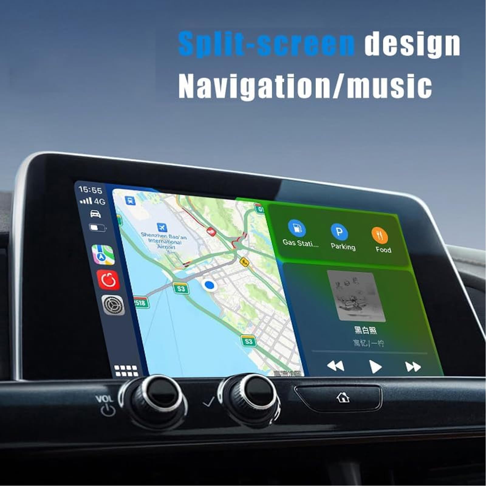 Bezprzewodowy Carplay do Volvo XC-40 XC-60 XC-70 XC-90 AB, Mini adapter samochodowy, adapter Plug-And-Play, projekt USB, akcesoria automatyczne,A/czarny