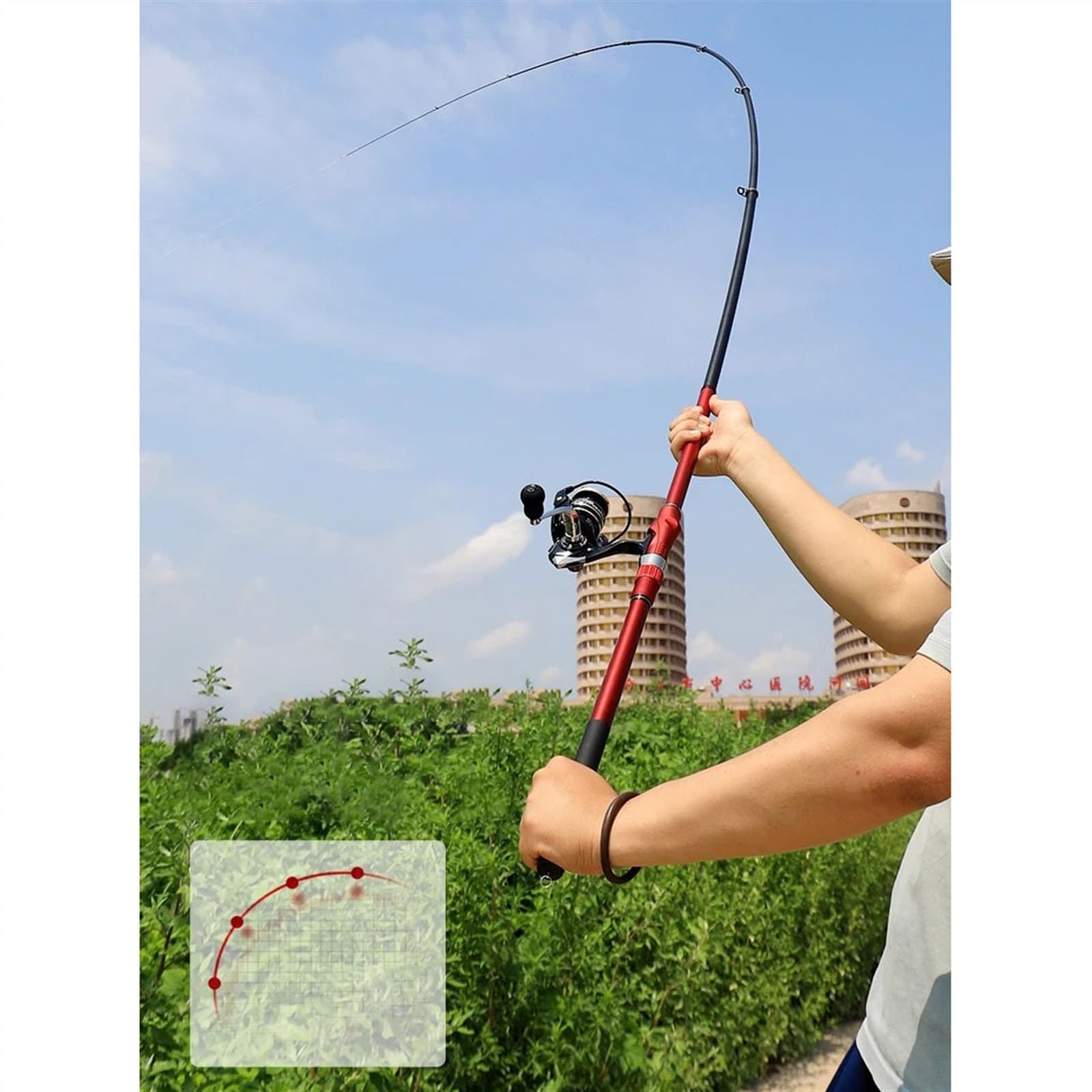 Viajes Caña de Pesca en Roca Carbono, caña Carpa portátil Ultraligera y Dura, Pescar telescópica for mar, giratoria for Surf Agua Dulce