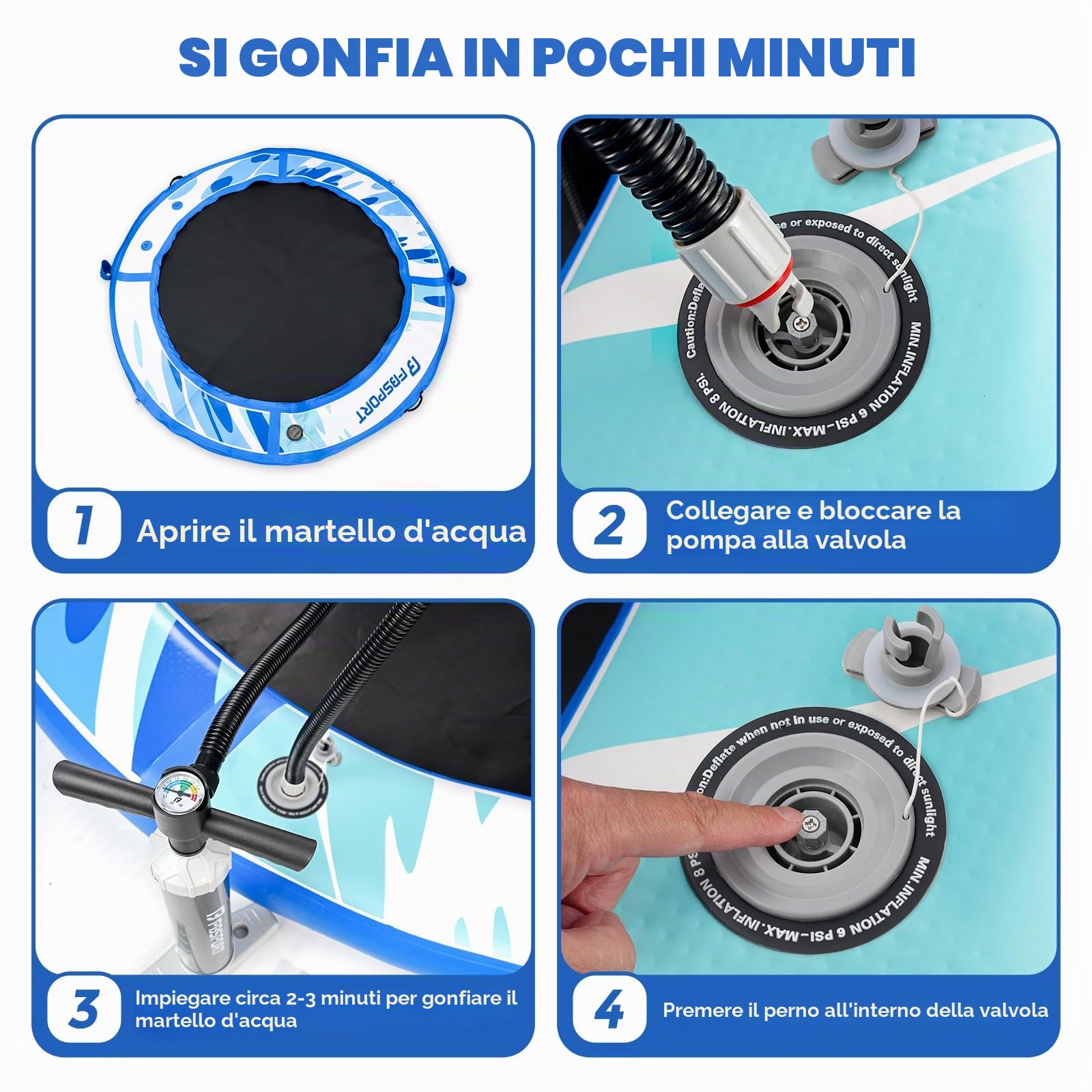 Piattaforma Galleggiante Gonfiabile Sunchill 240/300 cm per 2-5 Persone, Isola Gonfiabile Rotonda, Amaca Acquatica Floating Platform con Rete per Carichi Pesanti per Piscina, Lago e Mare