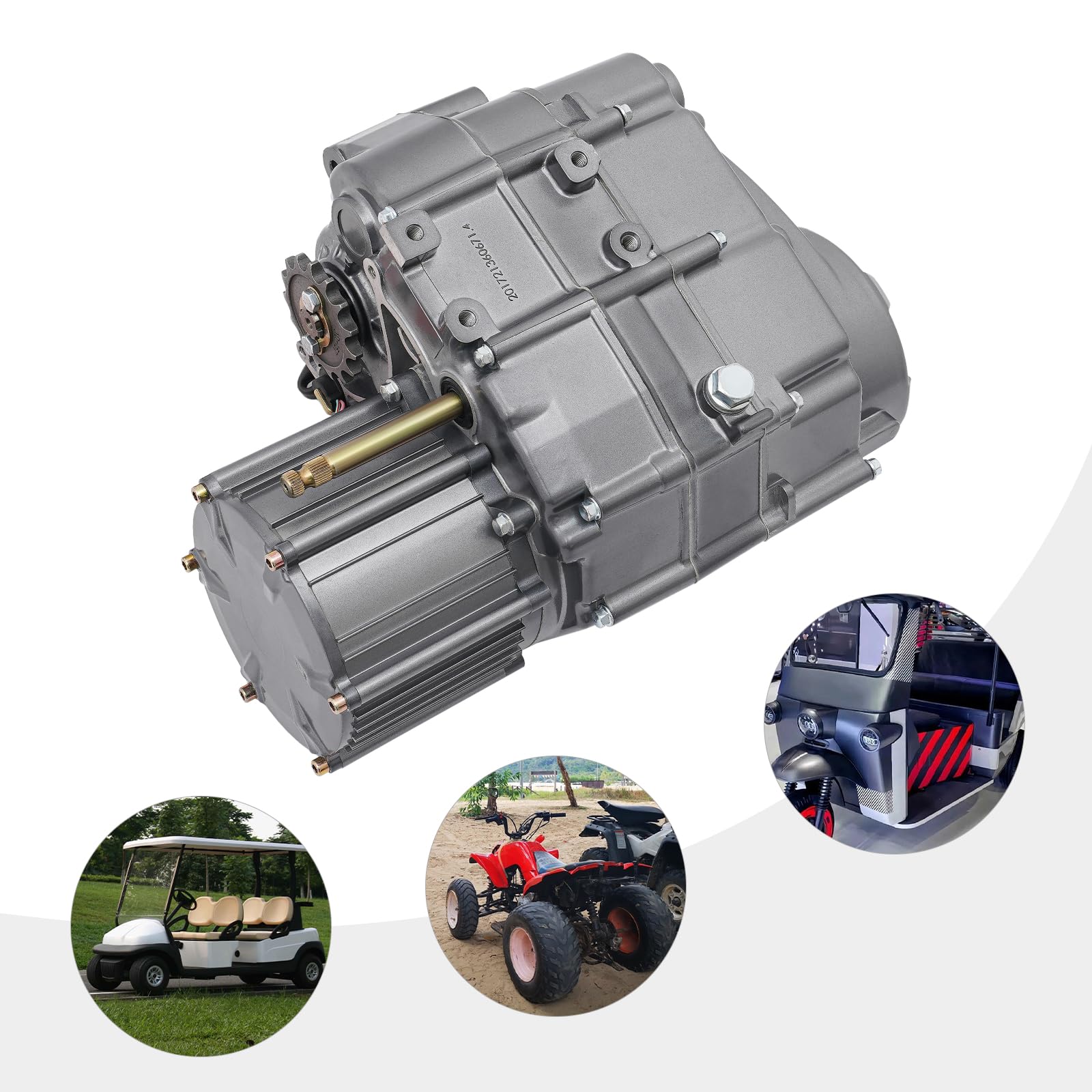 Kit de conversion moteur CC sans balais 48 V 1000 W en aluminium - Dissipation efficace de la chaleur - Embrayage automatique à 4 vitesses - Marche au ralenti - Marche arrière - Régulateur - Poignée