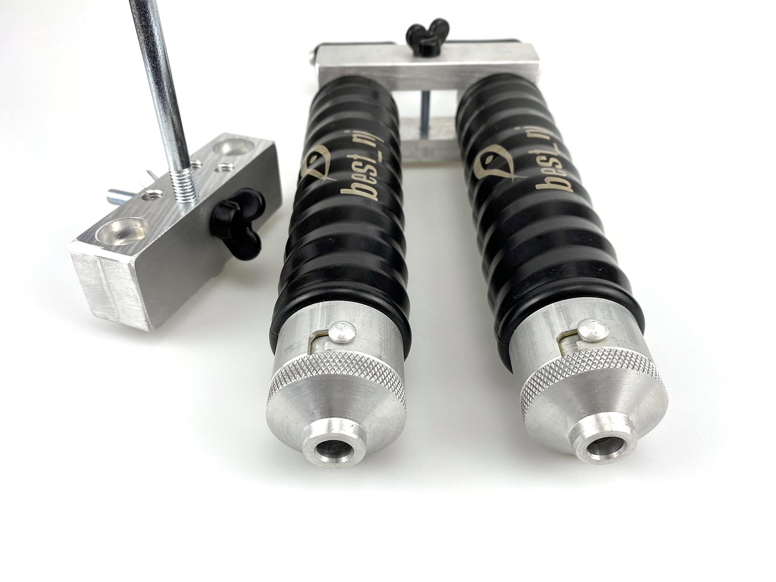 120+120 ml de aluminio doble inyector mezclado conjunto para plástico suave pesca señuelo molde