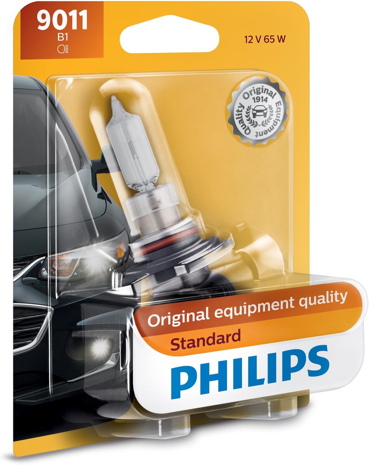 Philips Automotive Lighting 9011 HIR Standard Halogen Replacement Headlight Bulb, 1 Pack