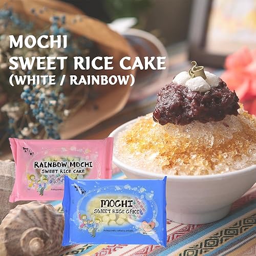 Miniatura 3 de BOX OF LIFE Mochi Sweet Rice Cakes Combo Set - Arco iris, blanco (paquete de 2)
