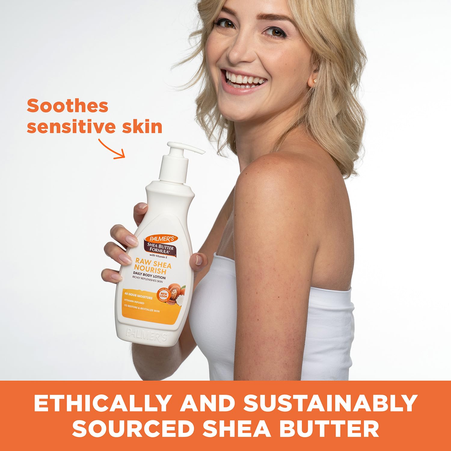 Palmer's Raw Shea Daily Body Lotion, Soothes Skin Irritation and Sensitive Skin - 400ml (Pack of 2) 1