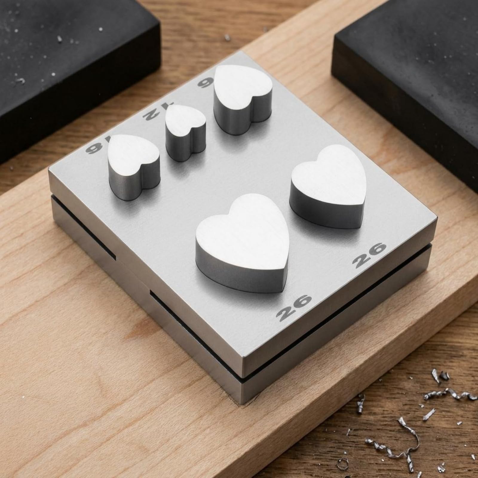 MERIGLARE Troquelador de Corazón Accesorio para Crear Formas Herramienta de Disco Compacto Acero Aleado Función para Trabajos Repetitivos Adecuado para de Joyas Artesanía, Corazón